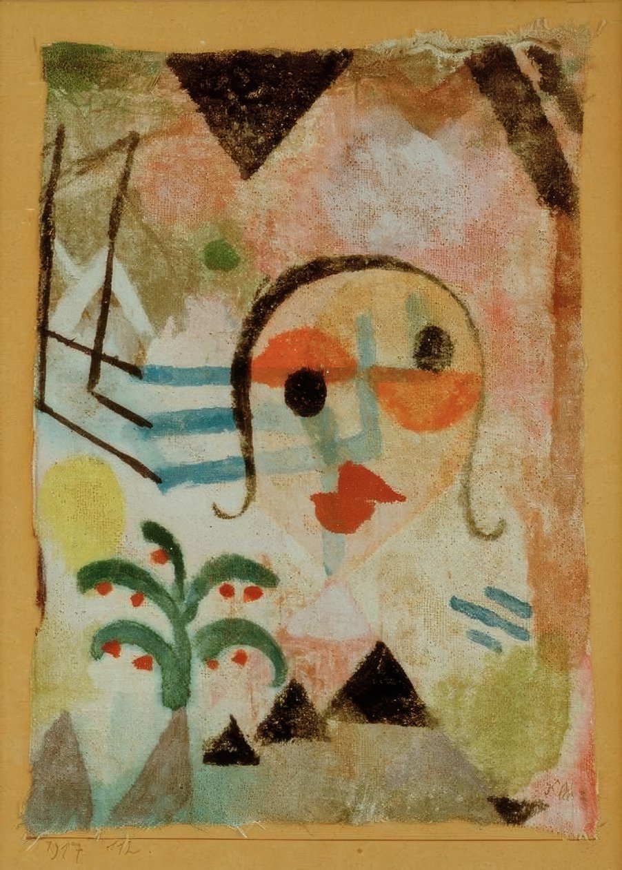 Porträtt av en rödhårig av Paul Klee