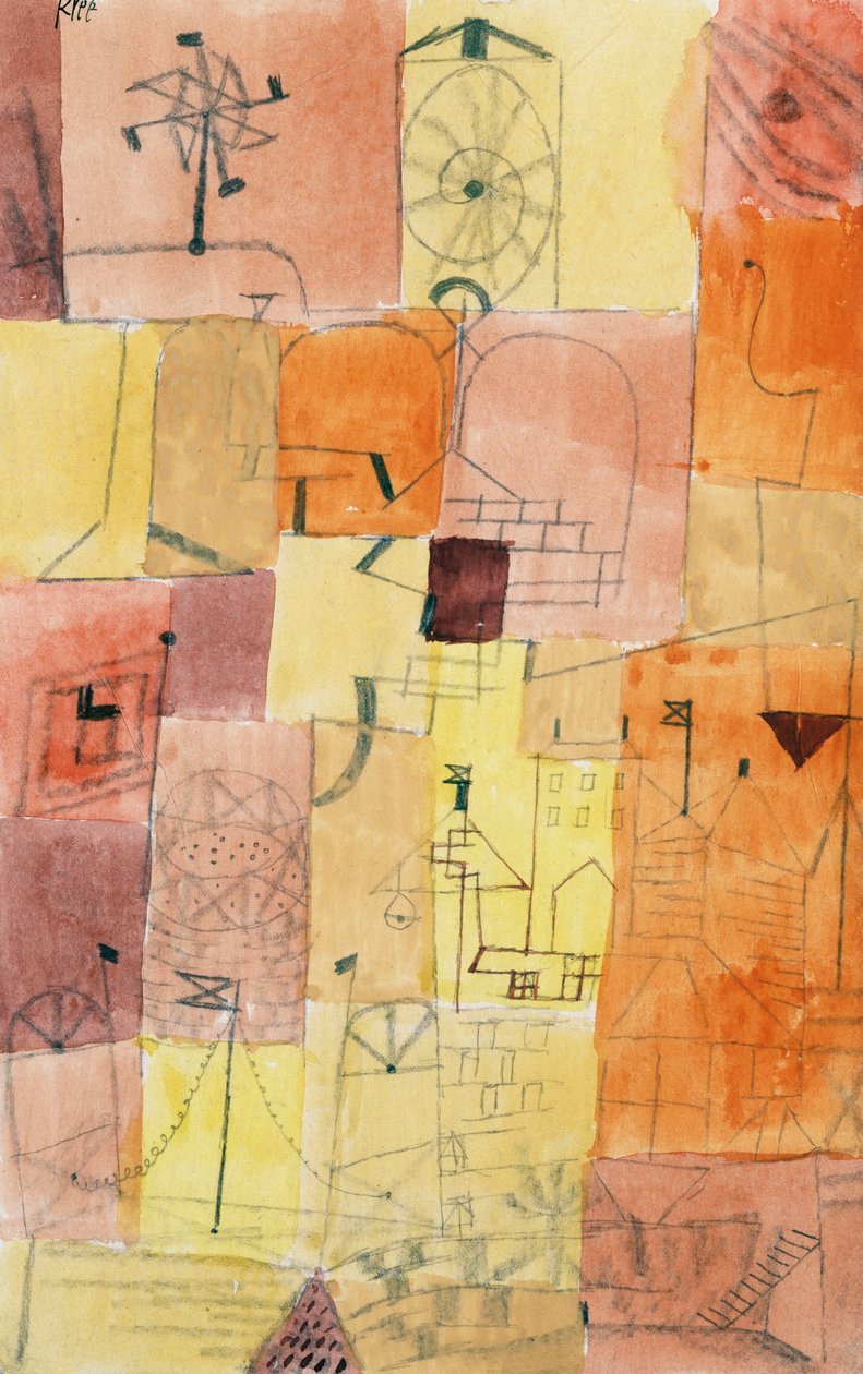 Stad av barn med väderkvarn av Paul Klee