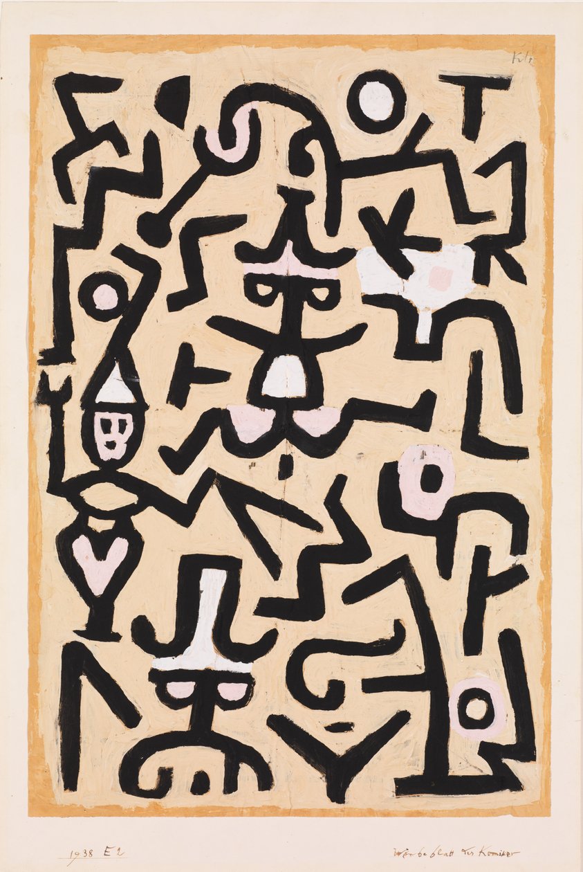 Komikers handsedel av Paul Klee