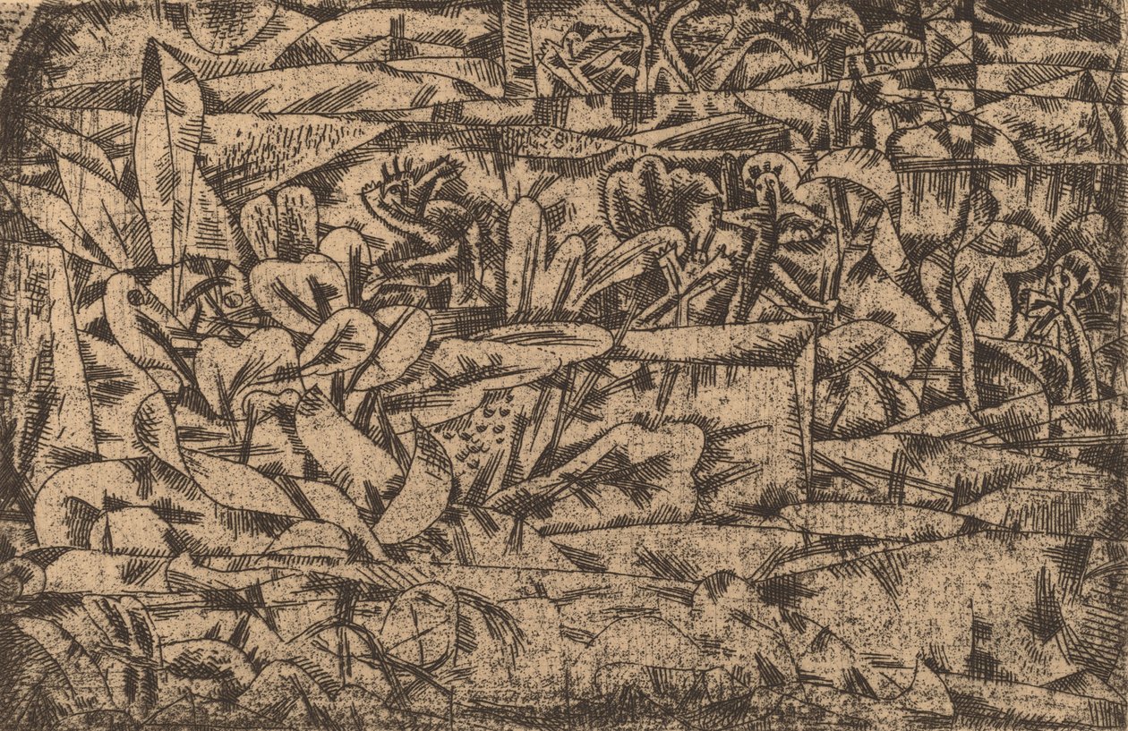 Passions trädgård, 1913. av Paul Klee