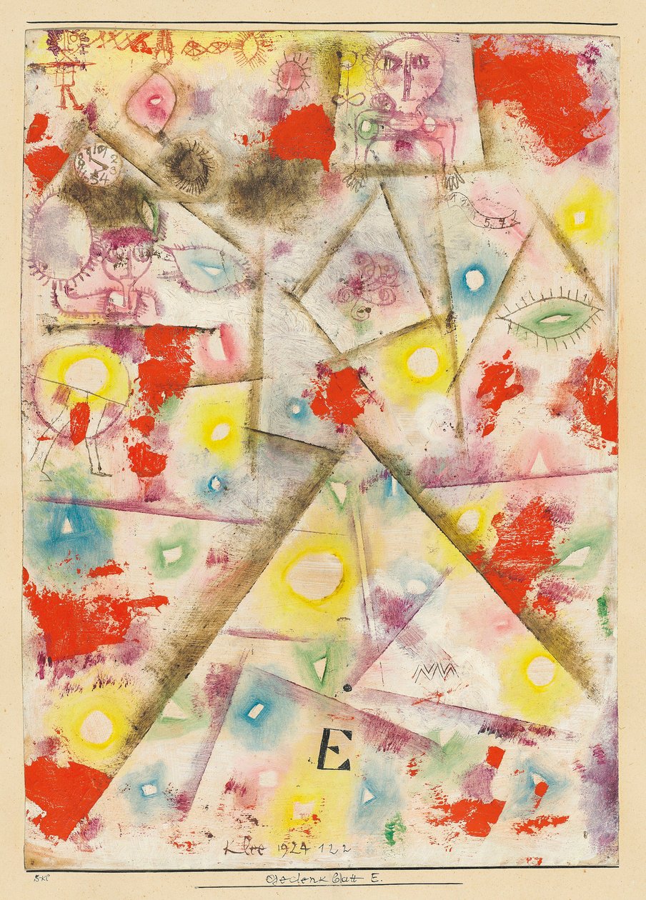 Gedenkblatt E, 1924. av Paul Klee
