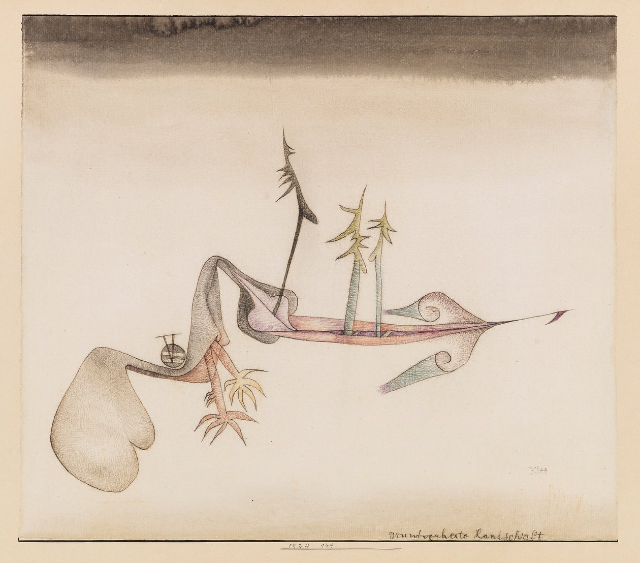 Ground Bewitched Landscape, 1924. av Paul Klee