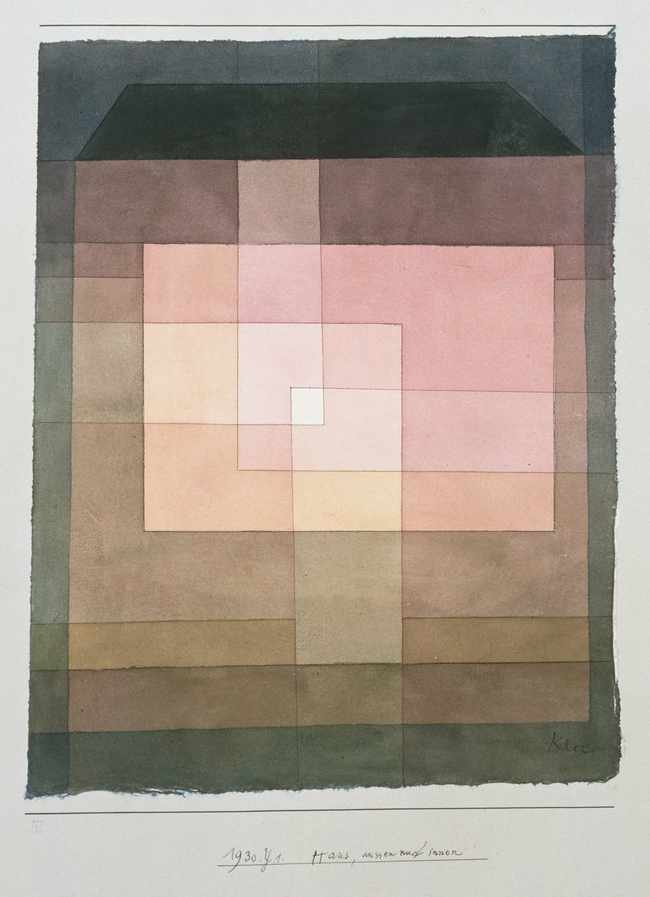 家、外側と内側のスウェーデン語 av Paul Klee