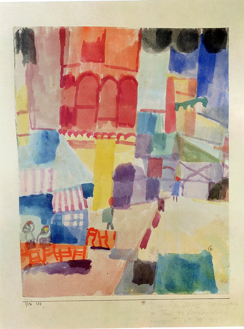 Framför en moské i Tunis av Paul Klee