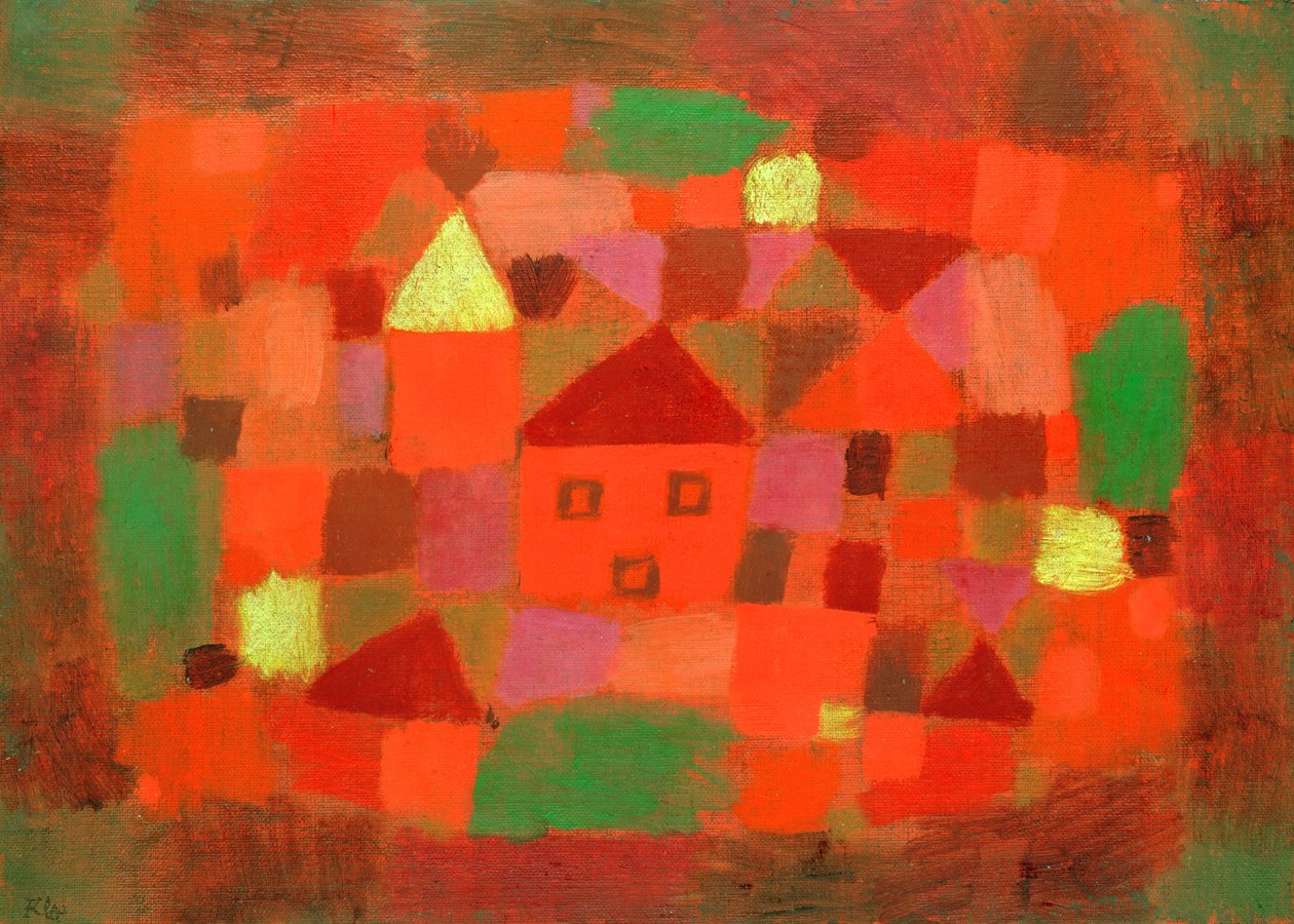 Landskap med solnedgång av Paul Klee