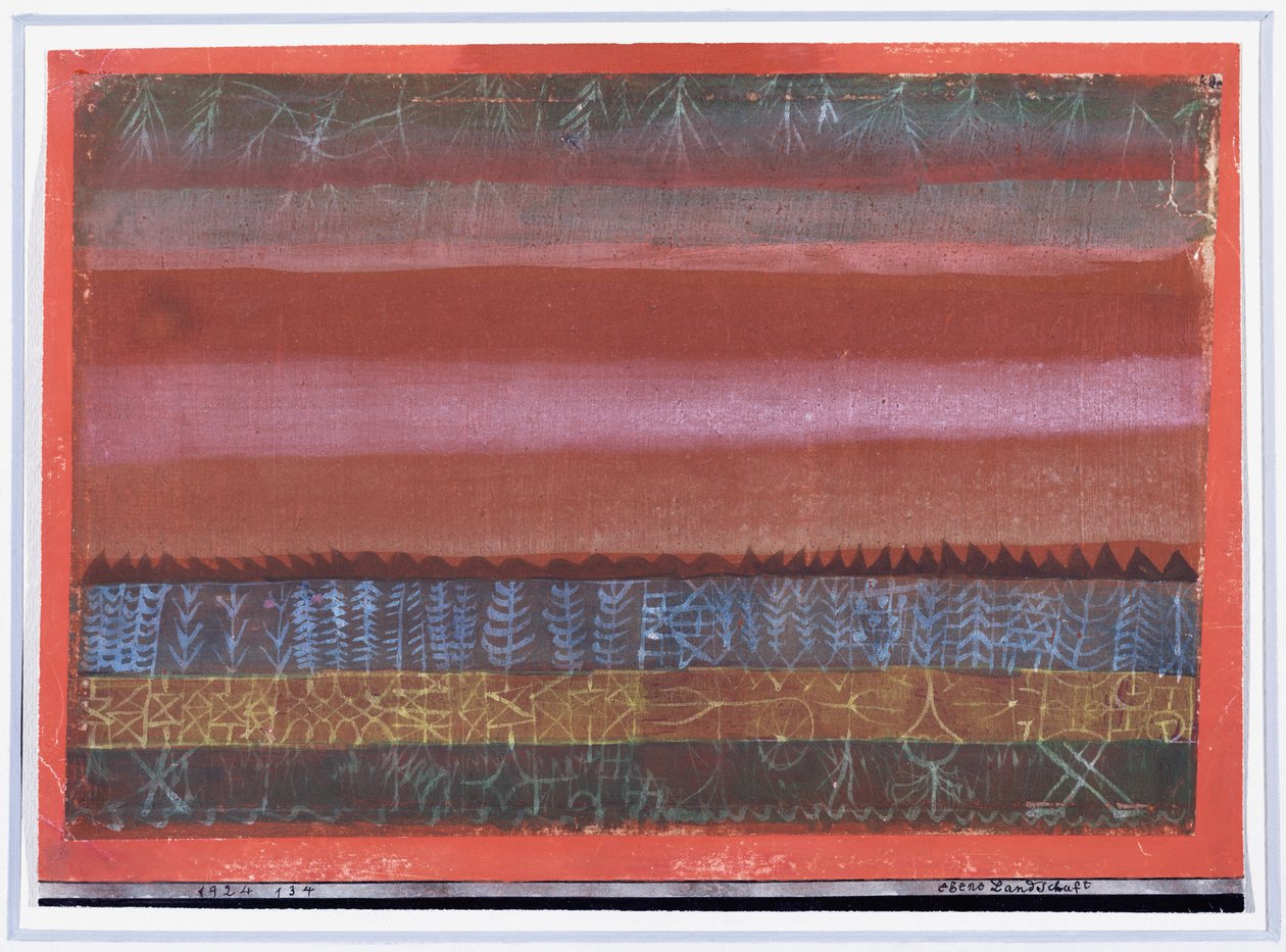 Skiktad landskap av Paul Klee