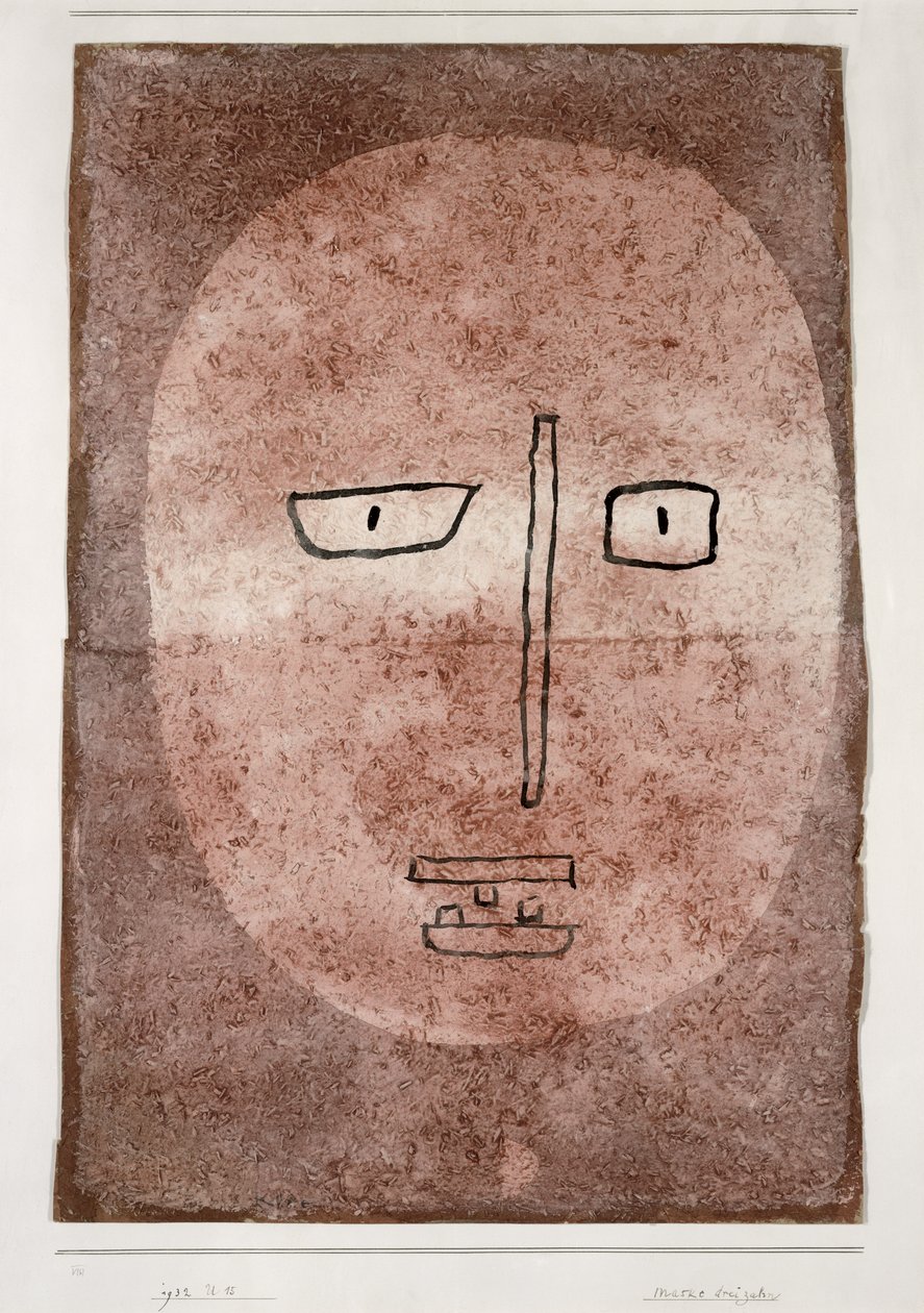 Mask med tre tänder av Paul Klee