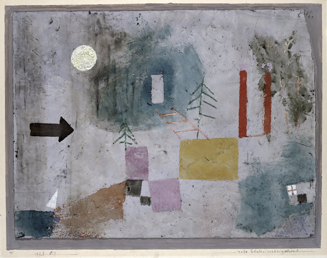 Passerar röda pelare av Paul Klee