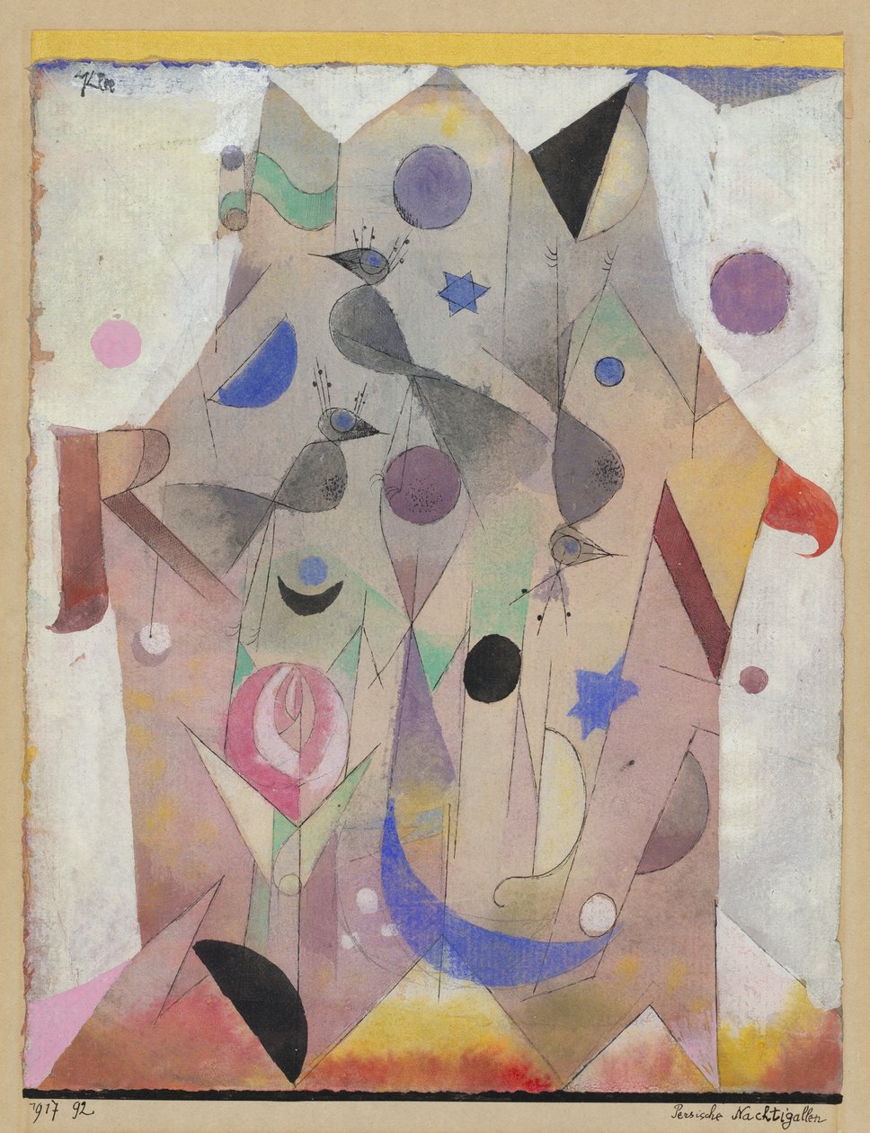 Persiska näktergalar (persiska näktergalar) av Paul Klee
