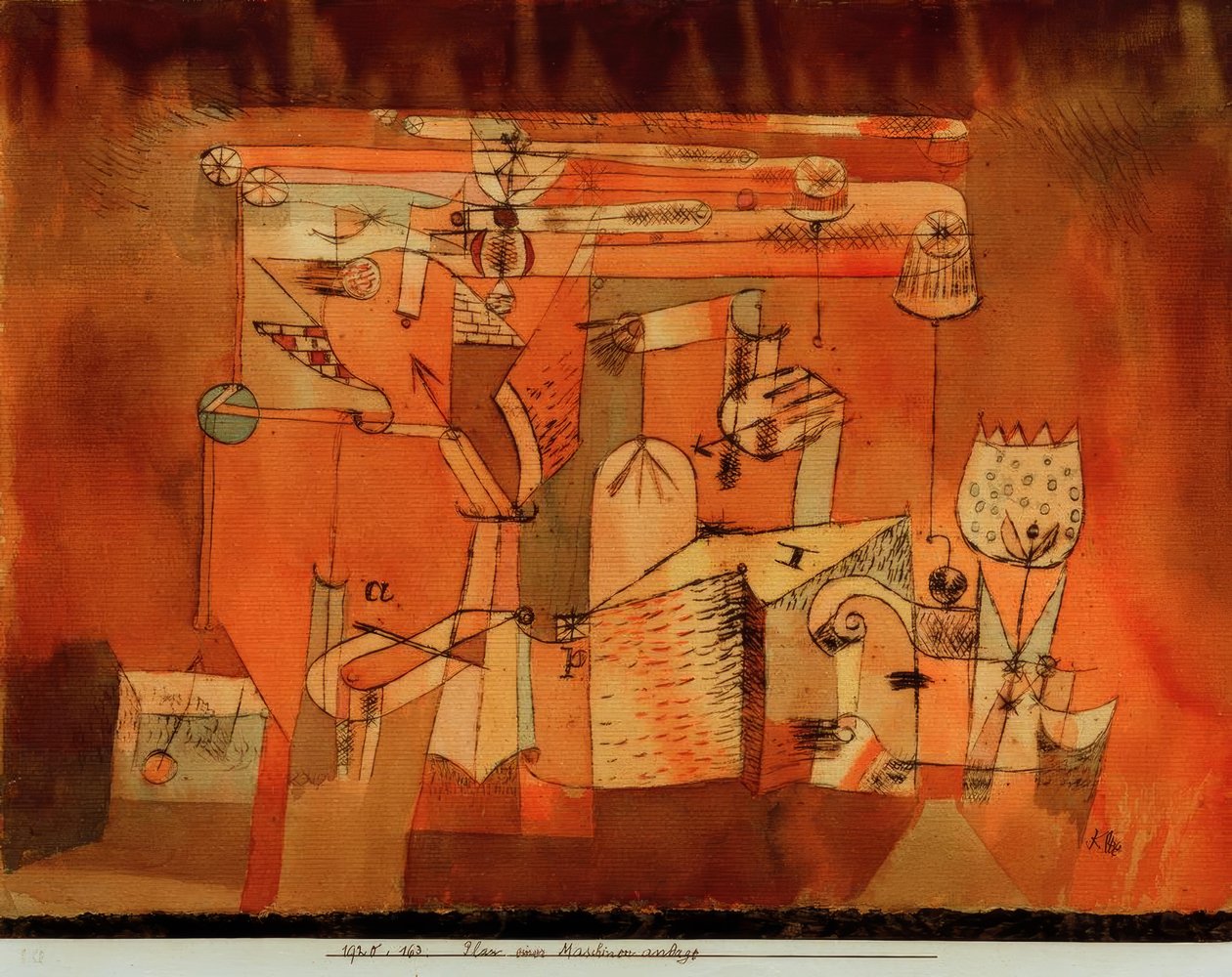 Plan över en maskinanläggning av Paul Klee