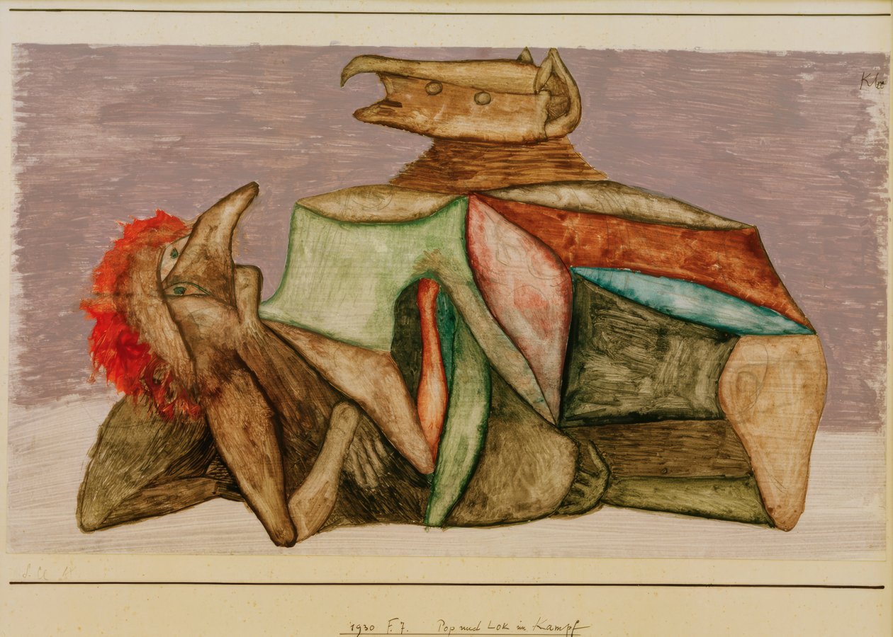 Pop och lokomotiv i strid av Paul Klee