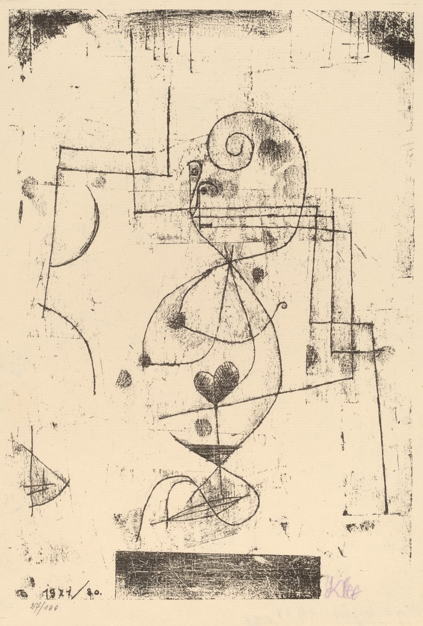 Hjärtadrottning Herzdame, 1921. av Paul Klee