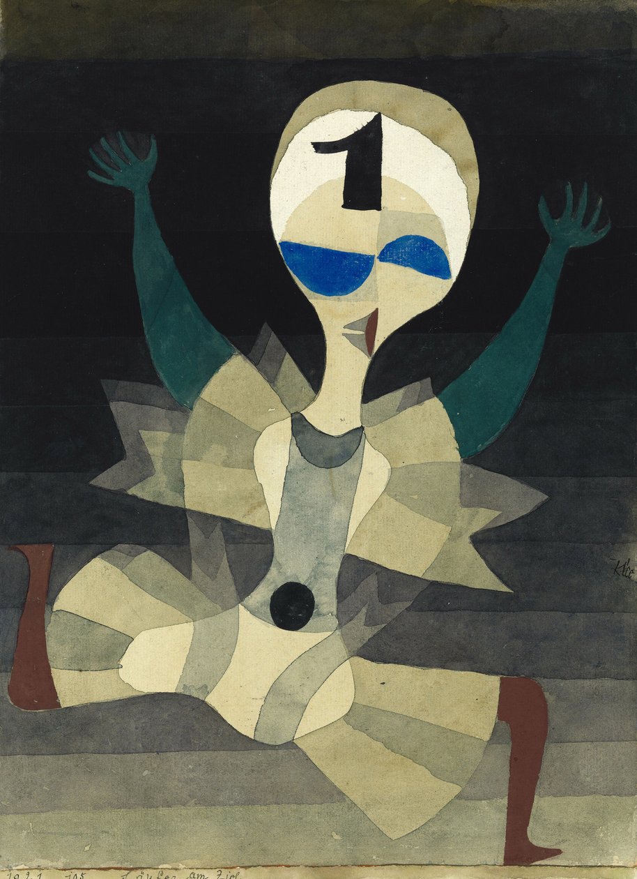 Löpare vid målet, 1921. av Paul Klee