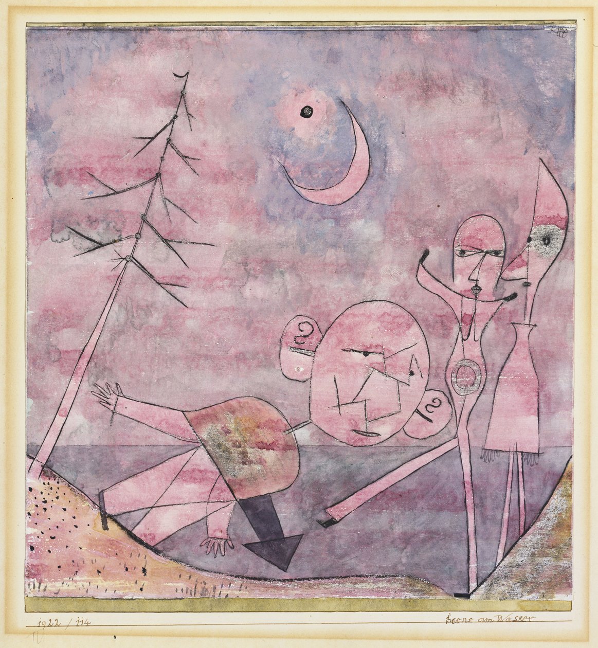 Scen vid vattnet av Paul Klee