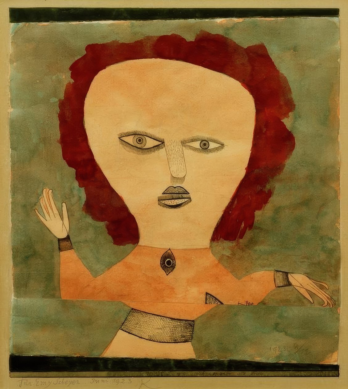 Skådespelare som kvinna av Paul Klee