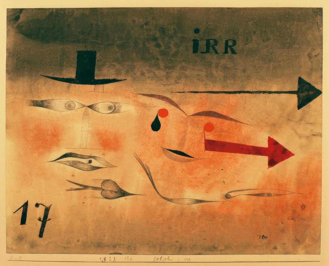 Sjutton, galet av Paul Klee