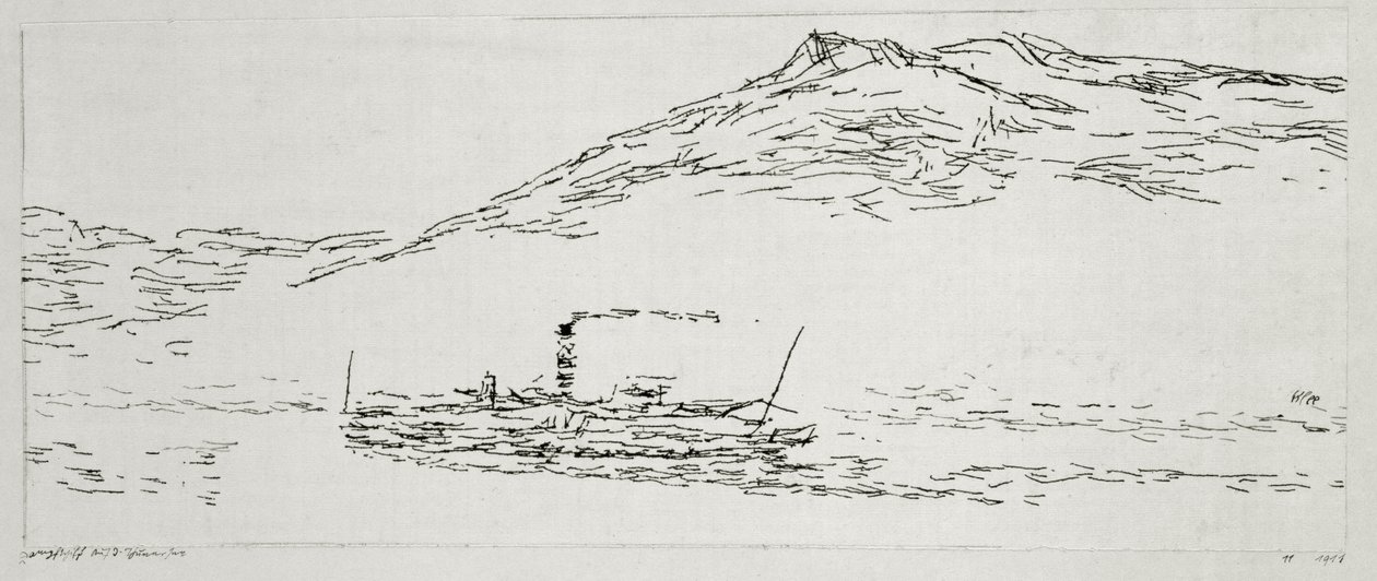 Ångbåt på Thunder Sea av Paul Klee