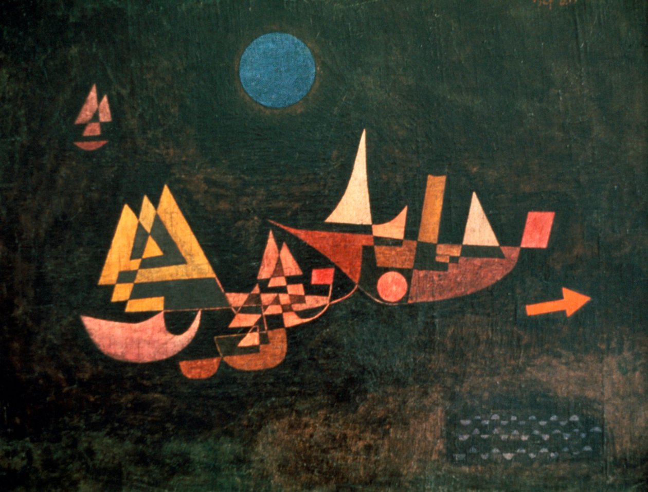Skeppen avgår, 1927 av Paul Klee