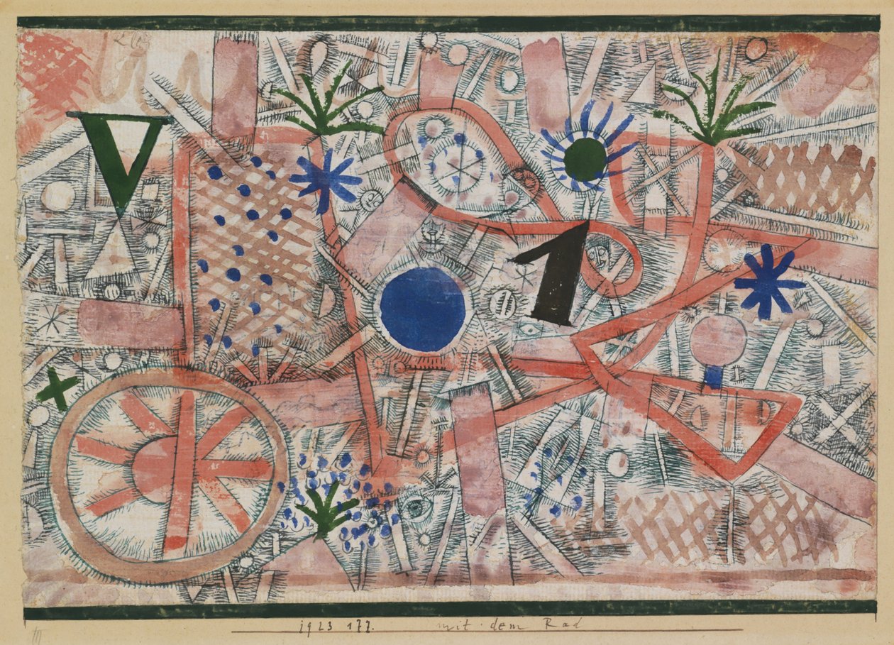 Med hjulet. av Paul Klee