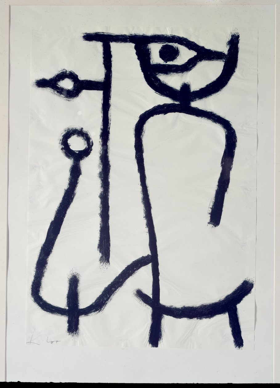Kvinna åt sidan (teckning, 1900-talet) av Paul Klee