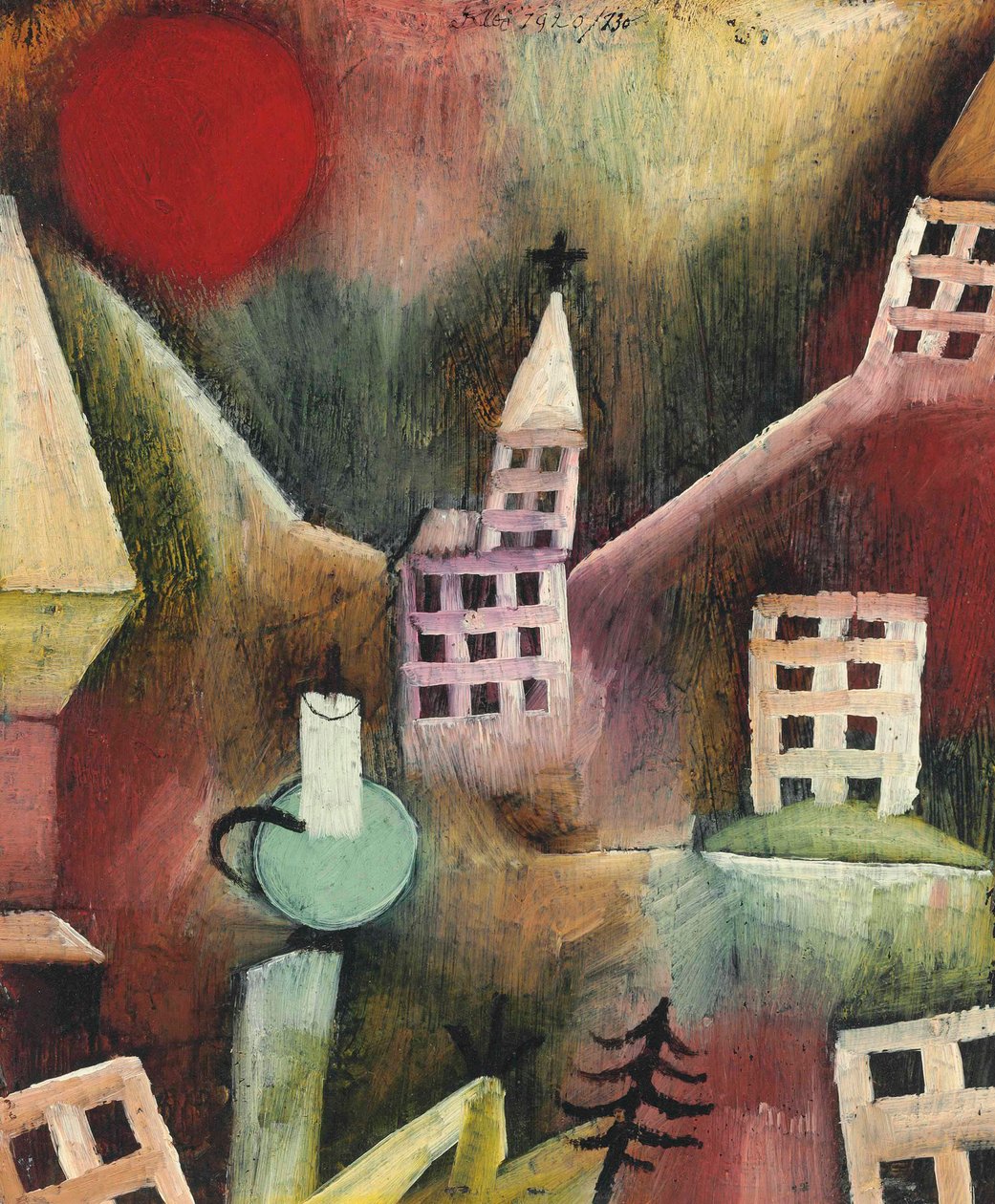 Förstörd by, 1920. av Paul Klee