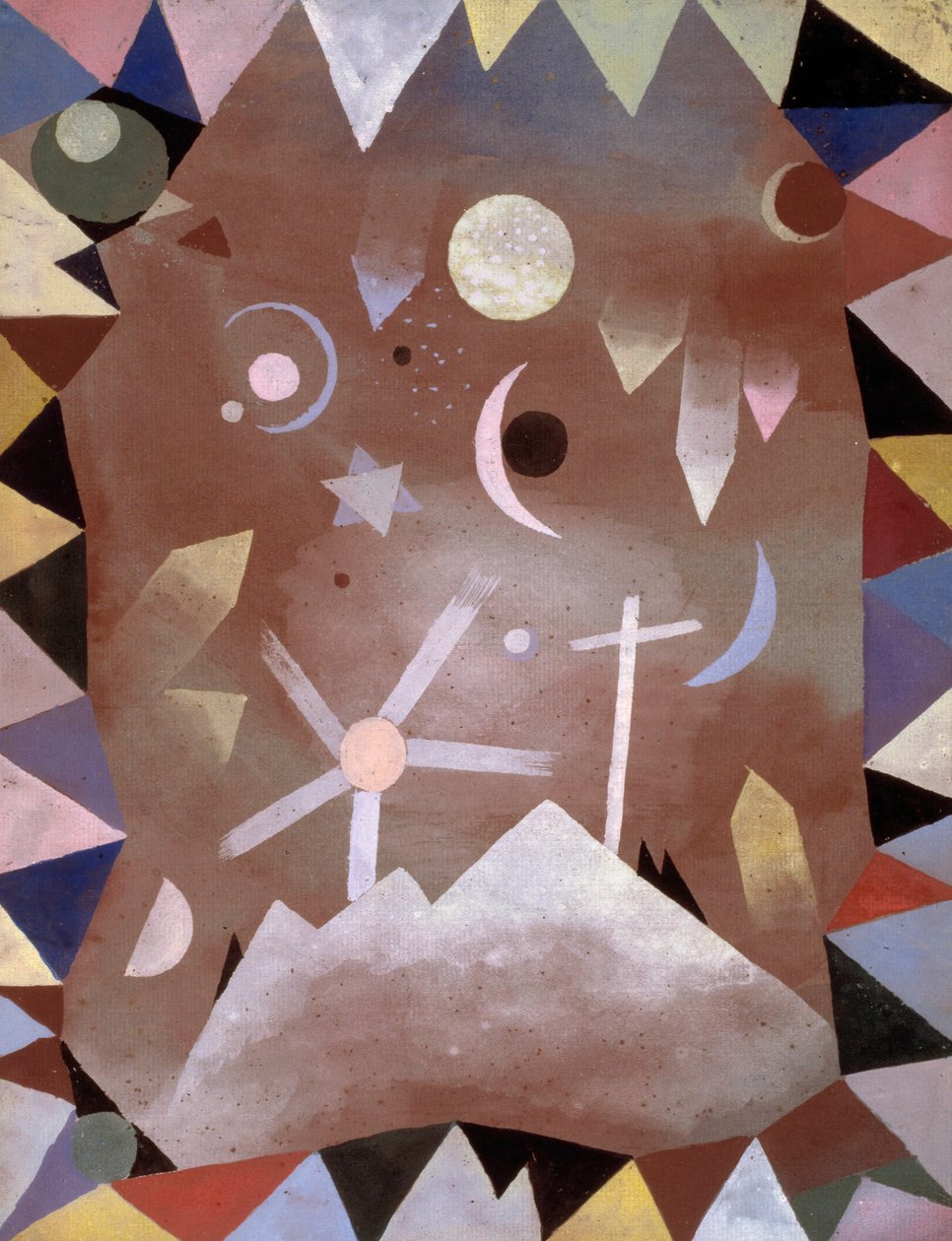 Above Mountain Summit, 1917. av Paul Klee