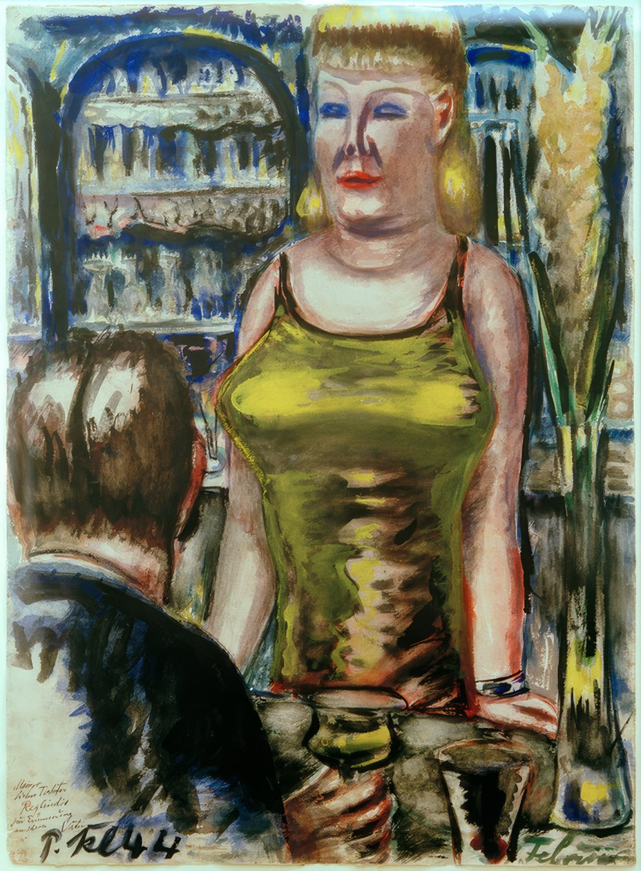 Gul barmaid med mr av Paul Kleinschmidt