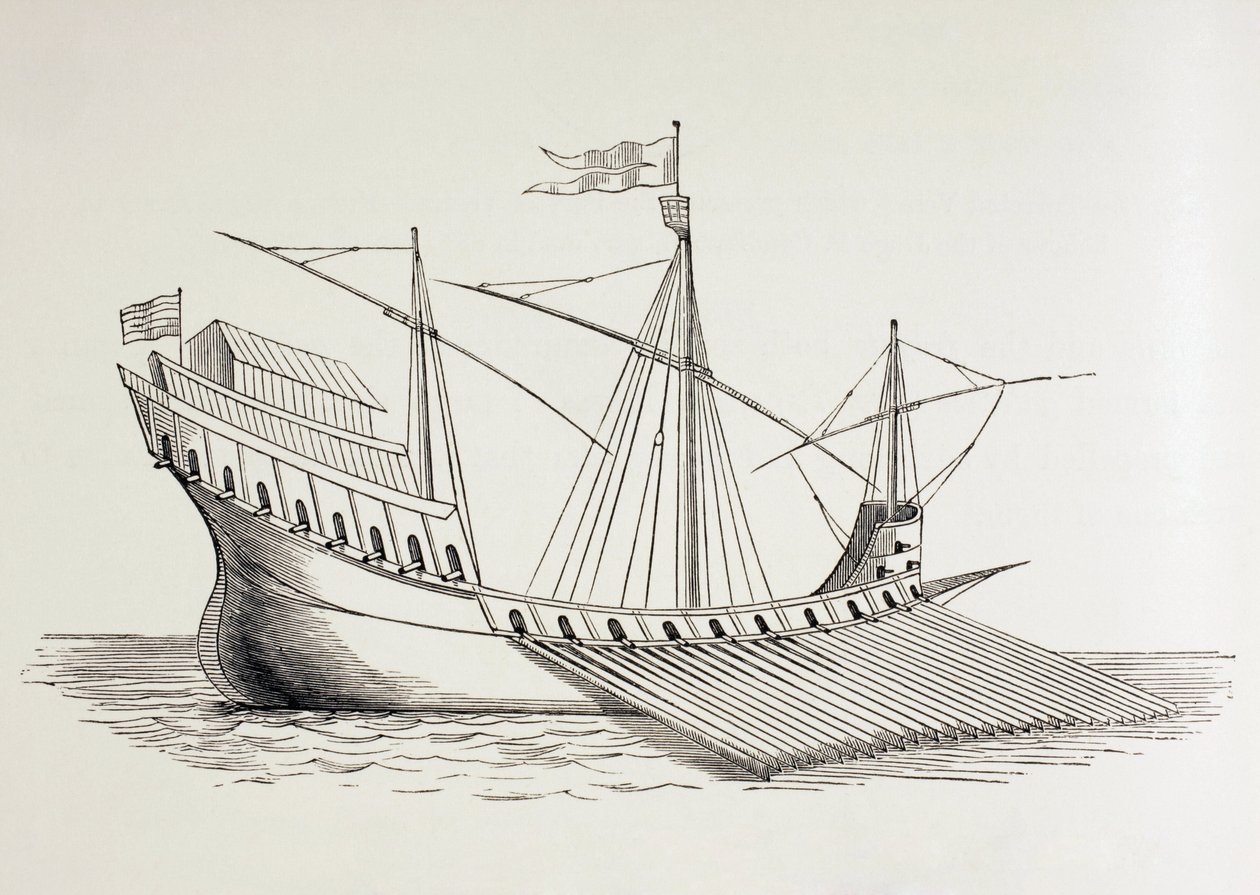 Galley från 1500-talet. av Paul Lacroix