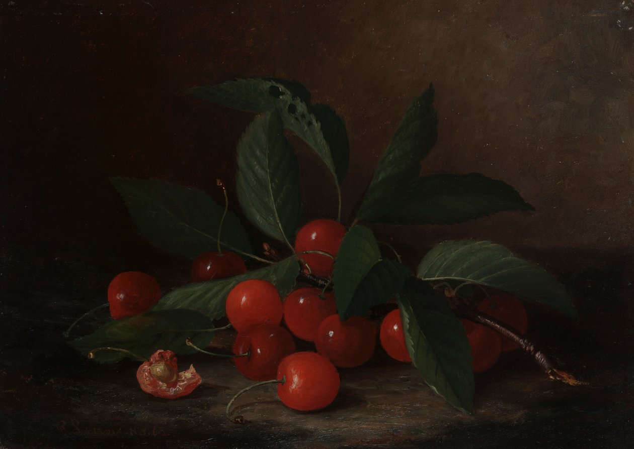 Stilleben med körsbär av Paul Lacroix