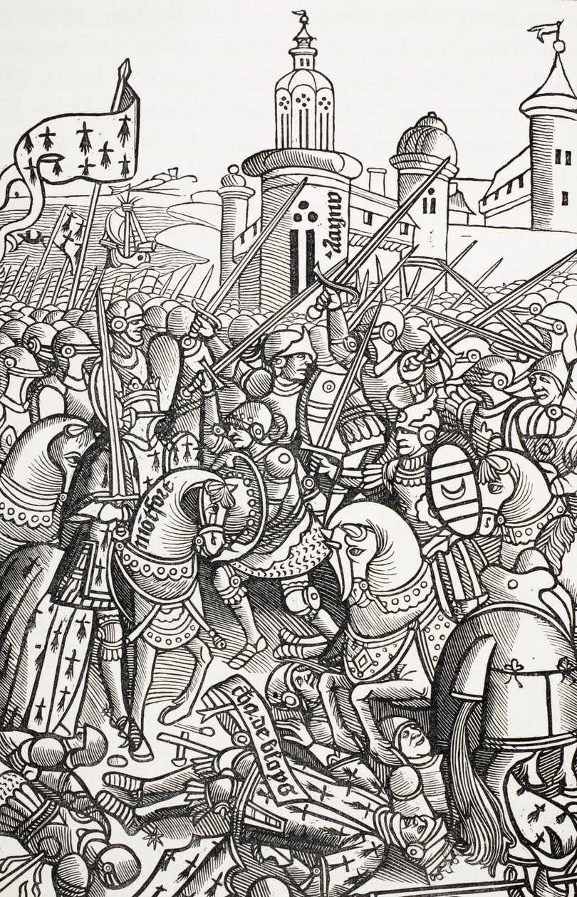 Slaget vid Auray, Frankrike, 29 september av Paul Lacroix