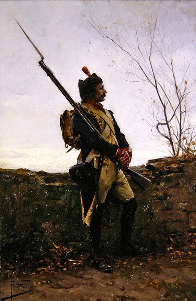The Sentinel (olja på duk) av Paul Louis Narcisse Grolleron