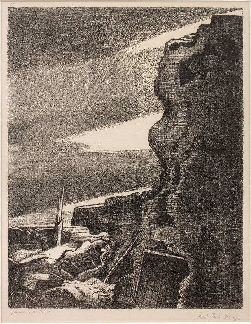 Tysk dubbel pillerdosa, Gheluvelt av Paul Nash
