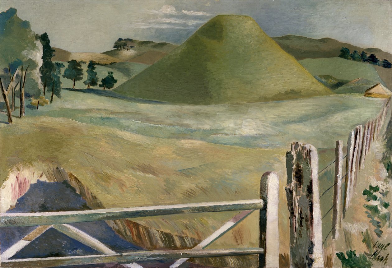 Silbury Hill (olja på duk) av Paul Nash