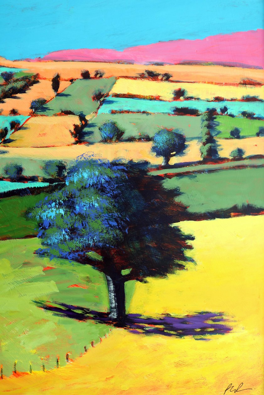 Coombe close up 1 (akryl ombord) av Paul Powis