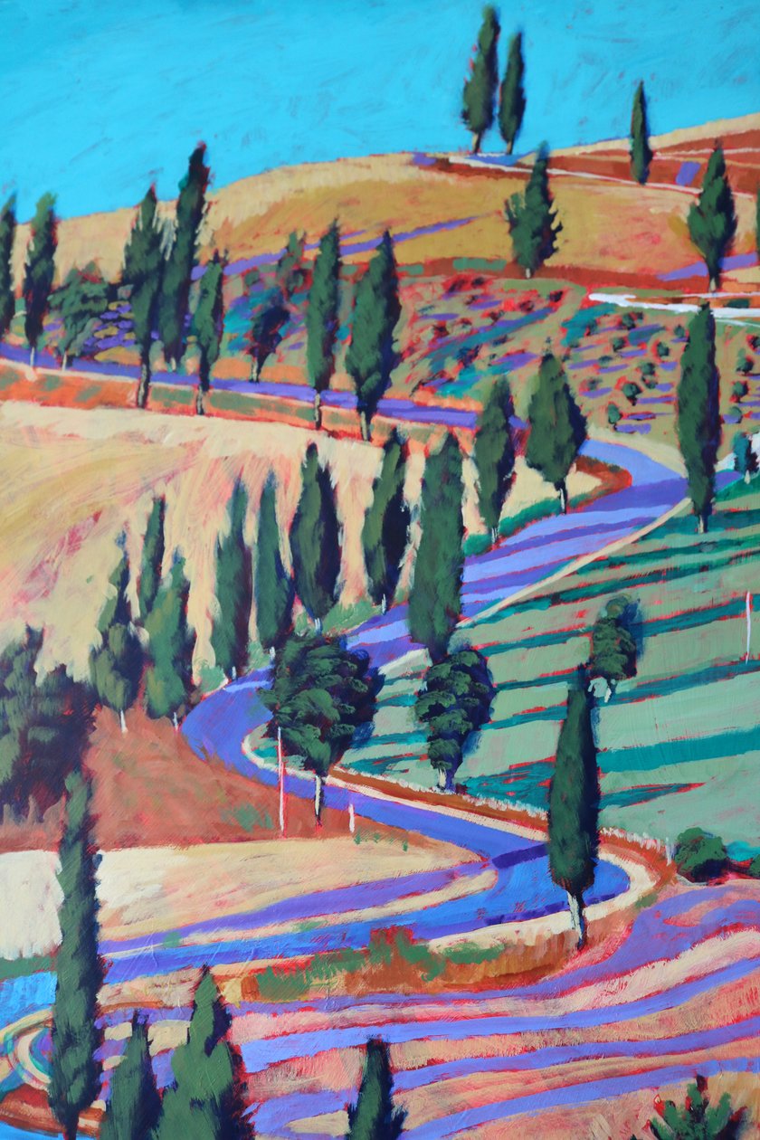 Toscana (akryl ombord) av Paul Powis