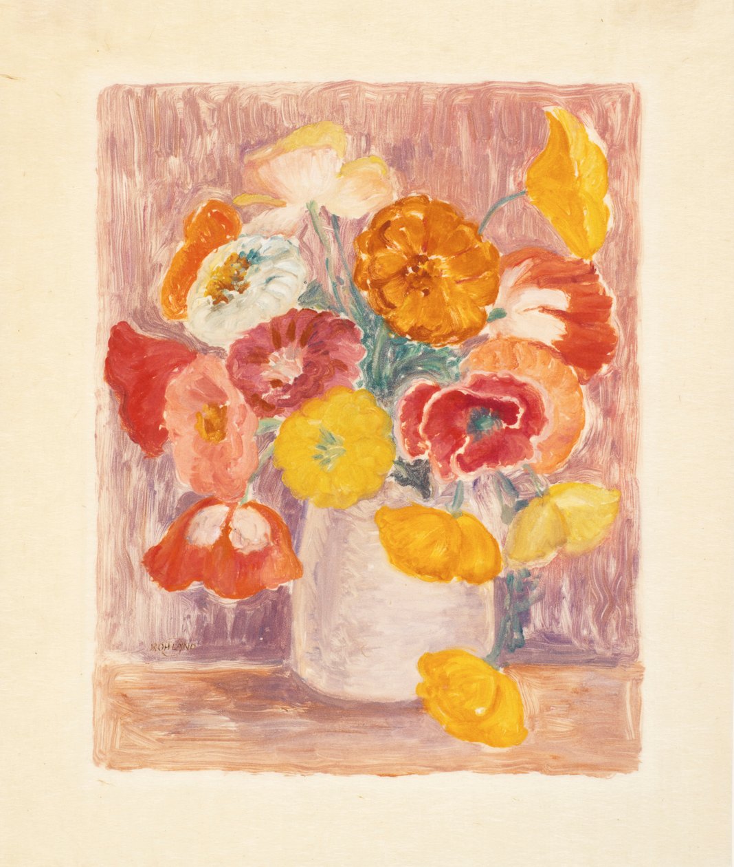 Blomma Stycke (Zinnias) av Paul Rohland