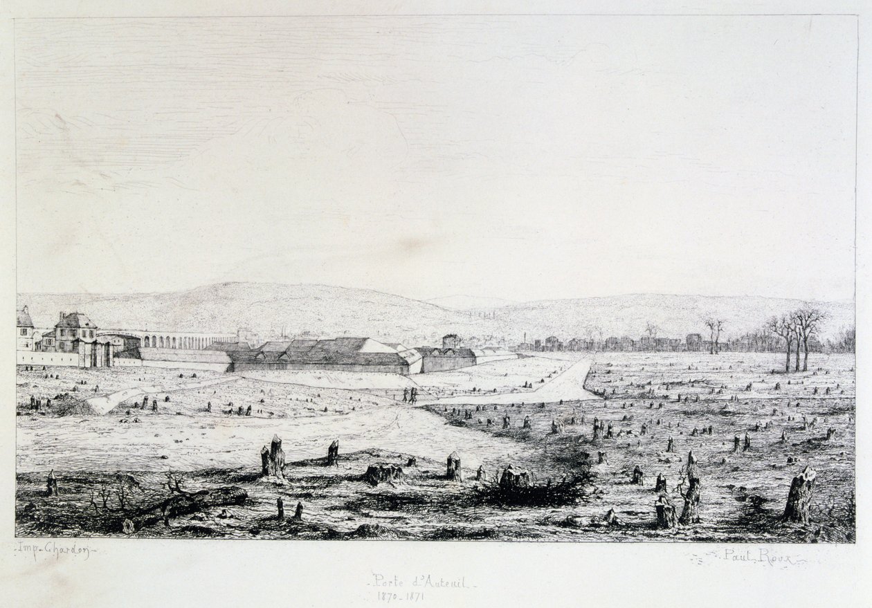 Porte dAuteuil, belägringen av Paris, 1870-1871 av Paul Roux