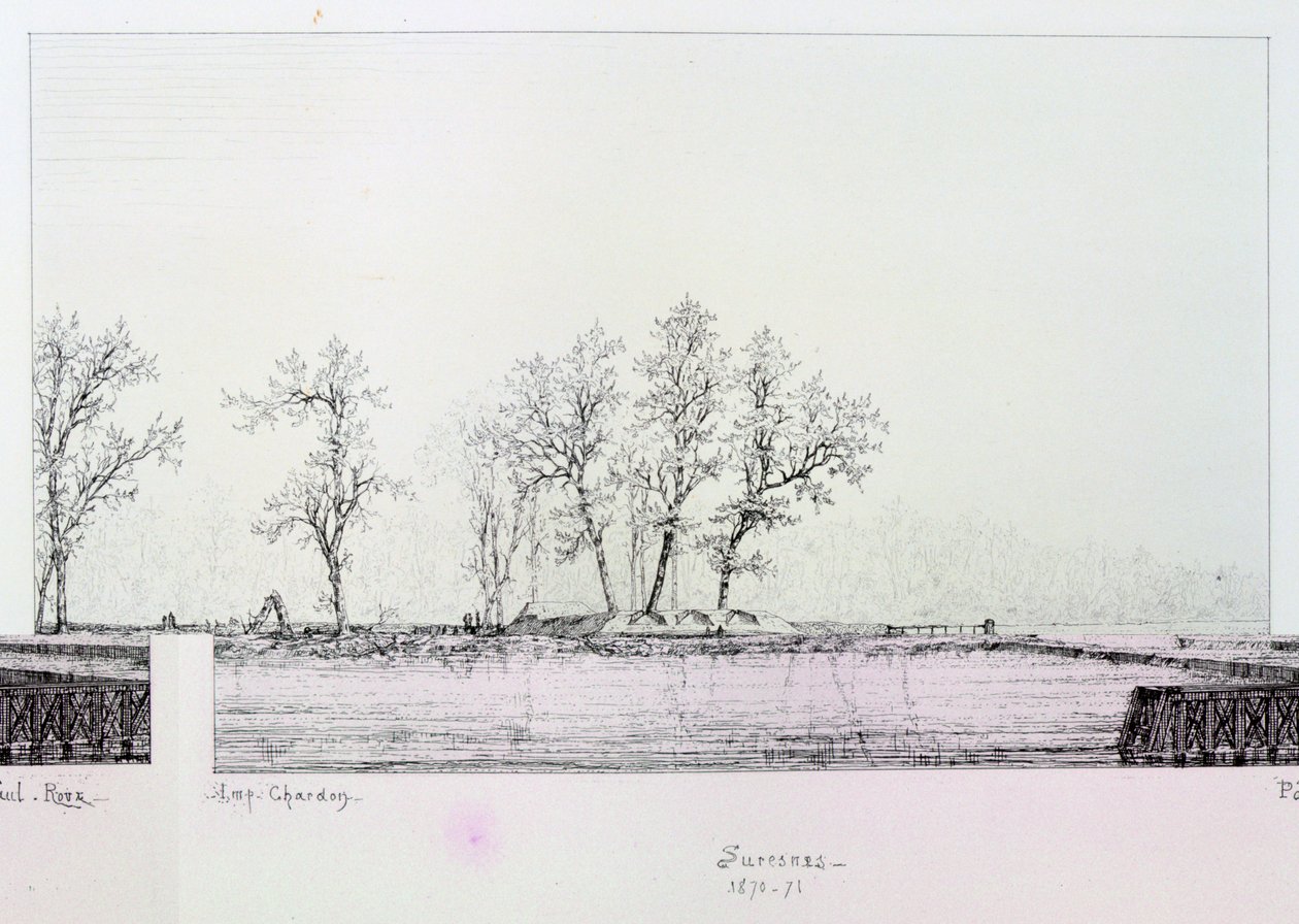 Suresnes, belägringen av Paris, 1870-1871 av Paul Roux