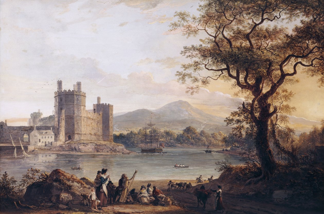 Caernarvon slott, 1790-talet av Paul Sandby