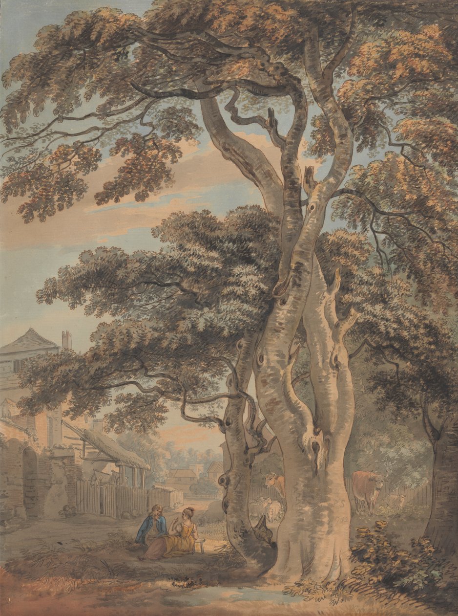 Par på en bondgård av Paul Sandby