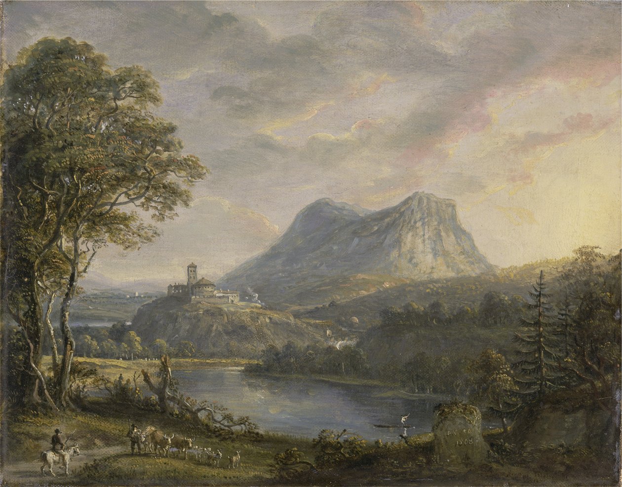 Landskap med en sjö av Paul Sandby