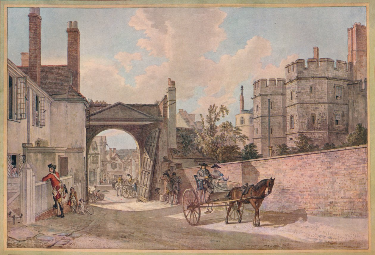 Queen Elizabeths Gateway, Windsor Castle, c1780 av Paul Sandby