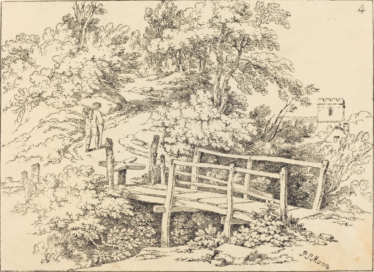 Country Footbridge (The Traveller) av Paul Sandby Munn