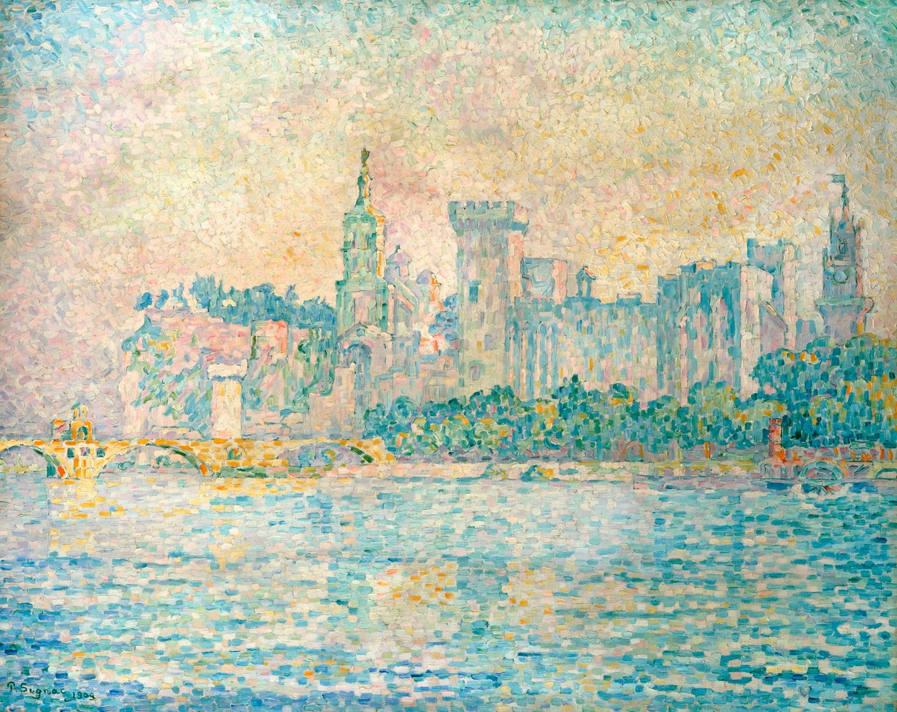 Avignon, morgon, 1909 av Paul Signac