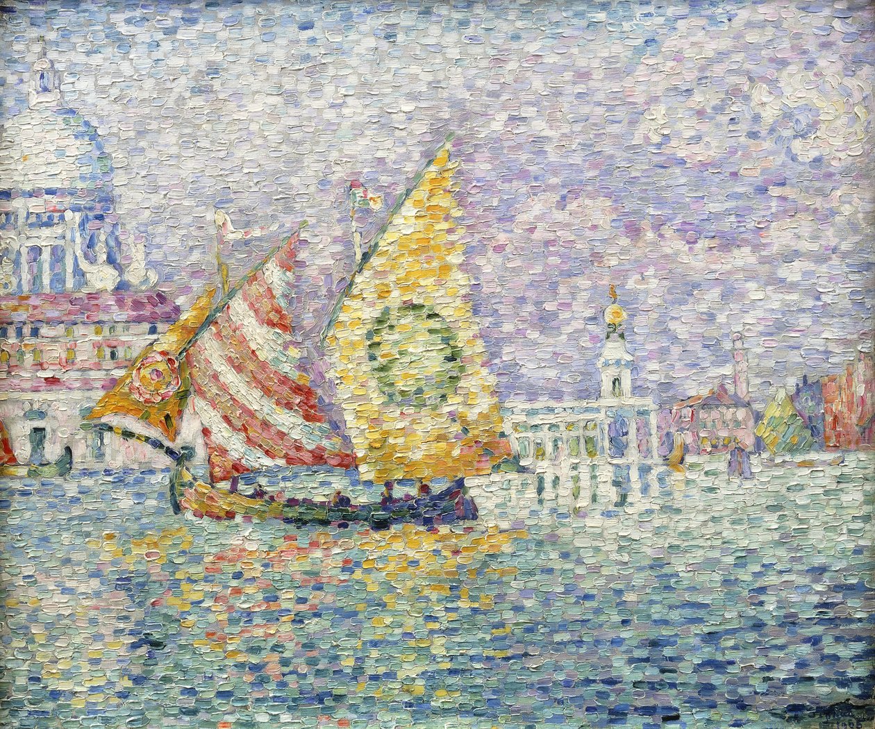 Bragozzo, Venedig, 1905 av Paul Signac