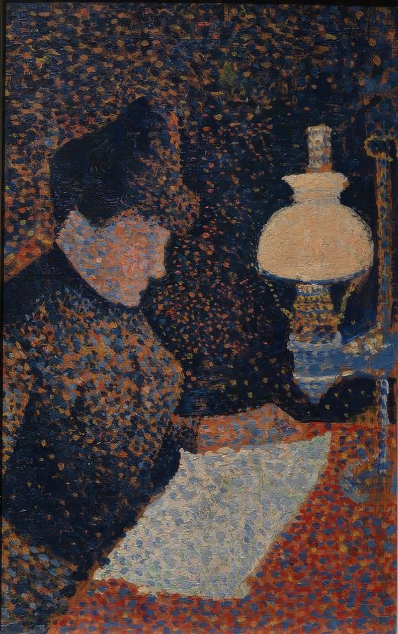 Kvinna under lampan av Paul Signac