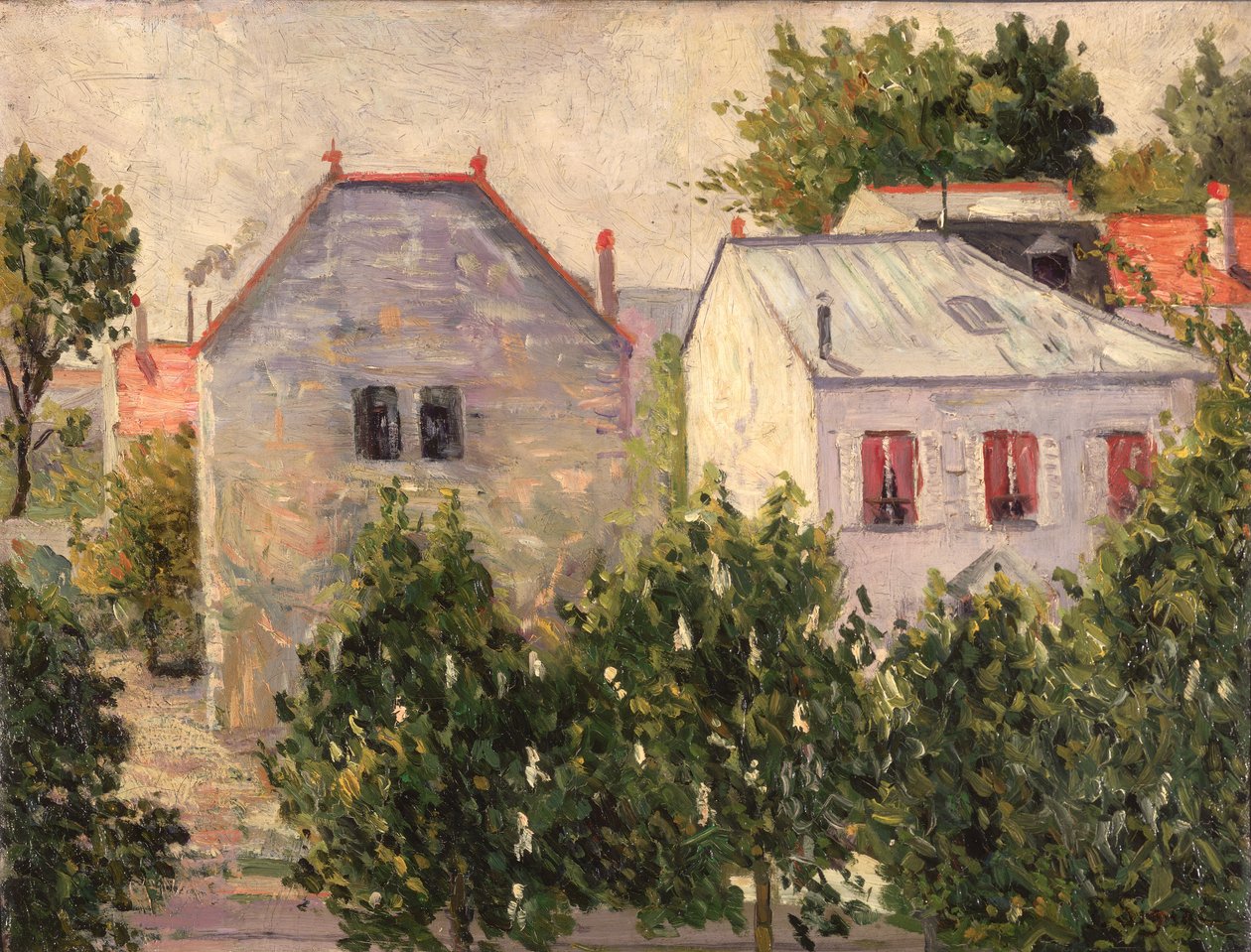 Trädgården i Asnieres av Paul Signac