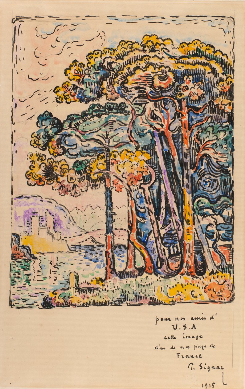 Landskap, 1915. av Paul Signac