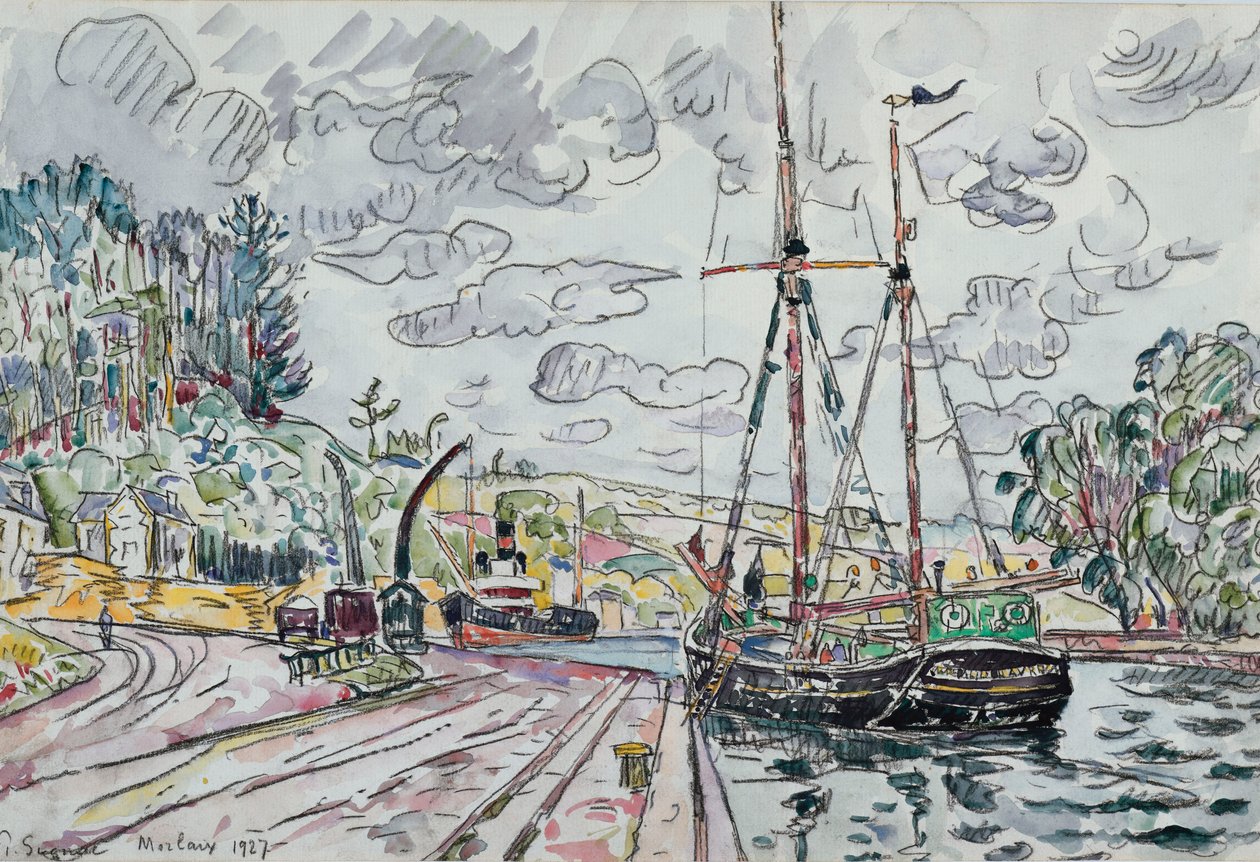 Landskap i Pontrieux, 1927 av Paul Signac