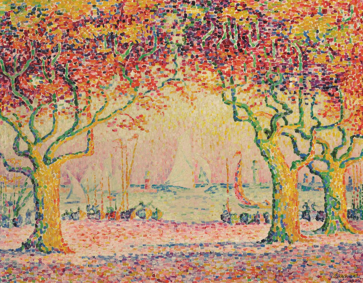 Les Allees, Cannes, 1918-1920 av Paul Signac